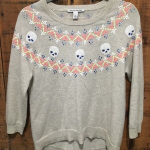 Autumn Cashmere Sweaters - Autumn Cashmere Skull Hi-lo Sweater Autumn Cashmere Sweaters - Autumn Cashmere Skull Hi-lo Sweater